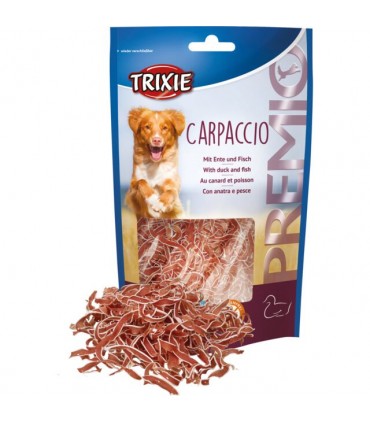 Carpaccio con pato y pescado