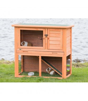 Conejera para cobayas con recinto