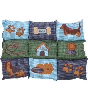 Alfombra Patchwork, Azul