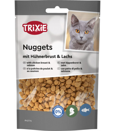 Nuggets con pechuga de pollo y salmon