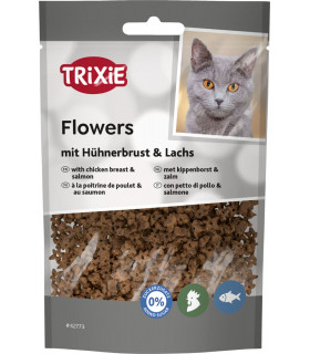 Flowers con pechuga de pollo y salmon