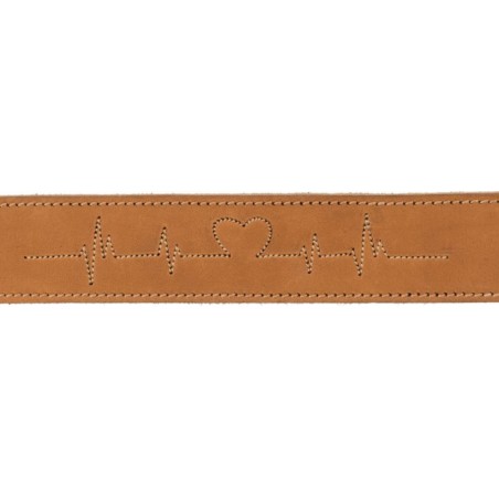 Collar de Cuero Rustic "Heartbeat"
