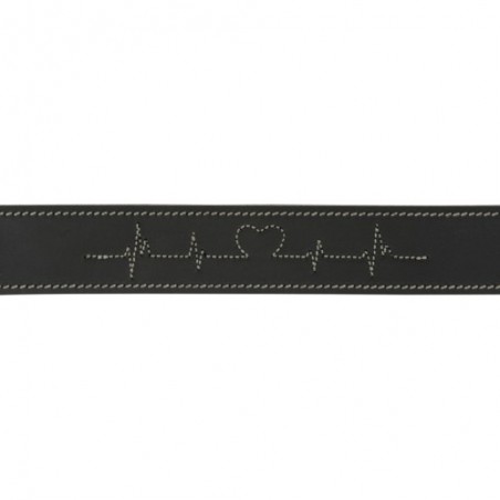 Collar de Cuero Engrasado Rustic "Heartbeat"