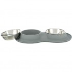 Set Comederos, silicona/acero inoxidable