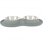 Set Comederos, silicona/acero inoxidable