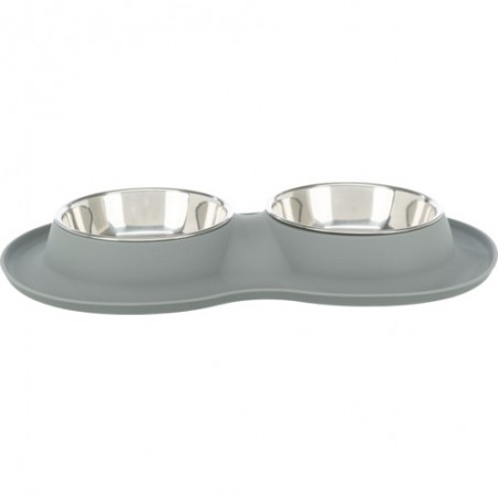 Set Comederos, silicona/acero inoxidable